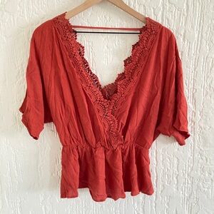 A.T.A.P. All Things Are Possible Boho Blouse Top Size Small